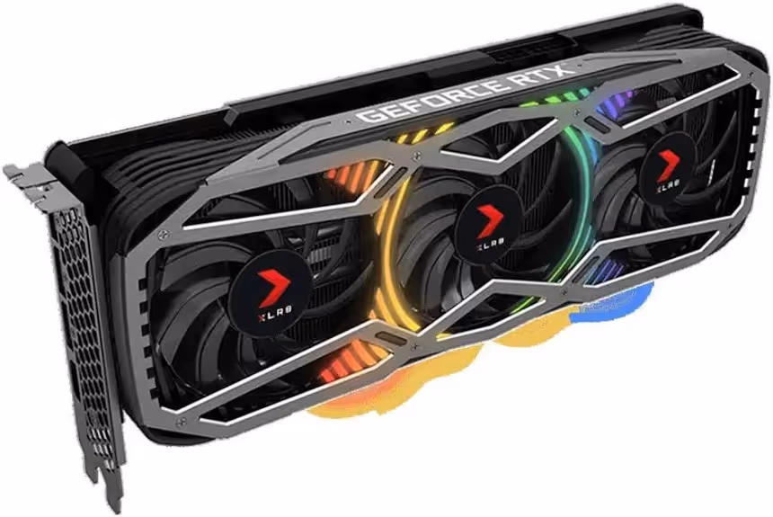 PNY GeForce RTX 3080 XLR8 Gaming REVEL EPIC-X RGB Triple ventilateur LHR 10 Go GDDR6X image 2