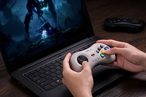 8bitdo Manette Bluetooth 8 boutons M30 Blanche compatible sur Switch Android & PC - vue 7