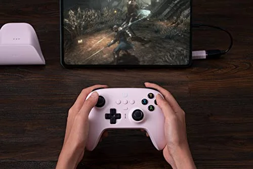 8Bitdo manette sans fil Ultimate 2.4Ghz pour PC Windows Android et Raspberry pi - Rose - vue 9