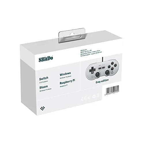 8BitDo SN30 Pro USB Gris Manette Switch PC - vue 3