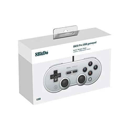 8BitDo SN30 Pro USB Gris Manette Switch PC - vue 2