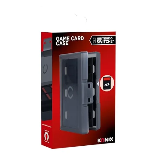 Boîtier de protection et transport - KONIX - Pour cartouches de jeux Nintendo Switch 2 - Antichoc - 24 rangements - Noir - vue 7
