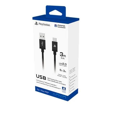 HORI SPF-015U Câble USB-A à USB-C 3m PS5