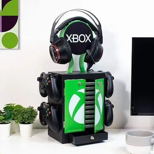 Casier tout-en-un XBOX OFFICIAL - Pour jeux vidéo + casques + manettes et câbles - vue 3