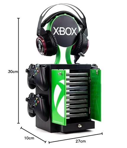 Casier tout-en-un XBOX OFFICIAL - Pour jeux vidéo + casques + manettes et câbles - vue 8
