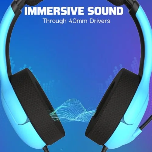 Casque Filaire - Airlite - Neptune Blue - Compatible PS4/PS5 - Microphone Boom - Arceau Circum-aural - vue 2