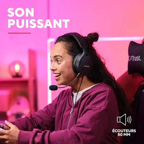Casque Gamer Filaire - Trust Gaming - GXT 489 Fayzo - 85% Plastiques Recyclés - Compatible PS5 Xbox PC - vue 4