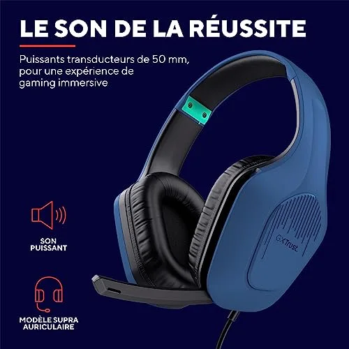 Casque Gamer Filaire - TRUST - GXT 415 Zirox - Léger - Jack 3.5 mm - Compatible PC/Xbox/PS4/PS5/Switch - vue 3