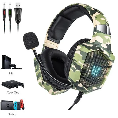 Casque Gamer Filaire Vert USB 3,5mm