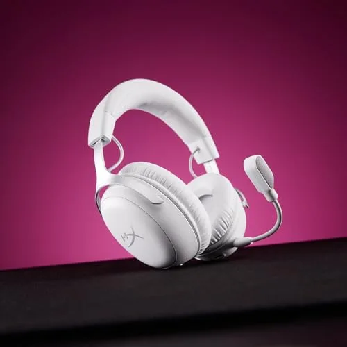 Casque Gamer Sans Fil HyperX Cloud III S Wireless blanc pour PC Mac PS5 mobiles Switch avec adaptateur USB-C vers USB-A - vue 2