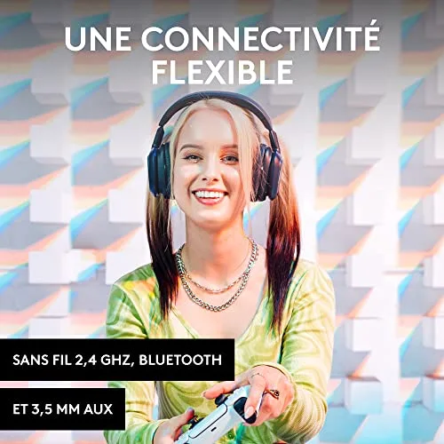 Casque gamer - Sans fil - Logitech G - A30 - PS5 PS4 PC MAC Mobile - Bleu marine - vue 3