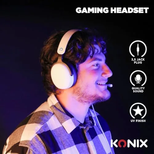 Casque gaming circum-aural - KONIX - Nexus PS5 - Haut-parleurs 40 mm - Microphone intégré - Câble 15 m - vue 2