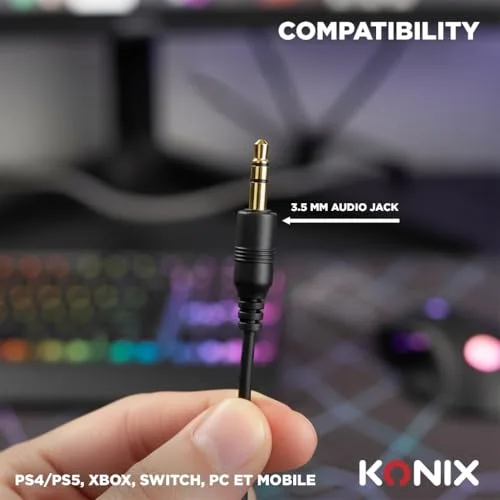 Casque gaming - Filaire - Konix - PS5 Switch 2 et Xbox Series XS - Nexus - Haut-parleurs 40 mm - Microphone - 15 m - vue 6