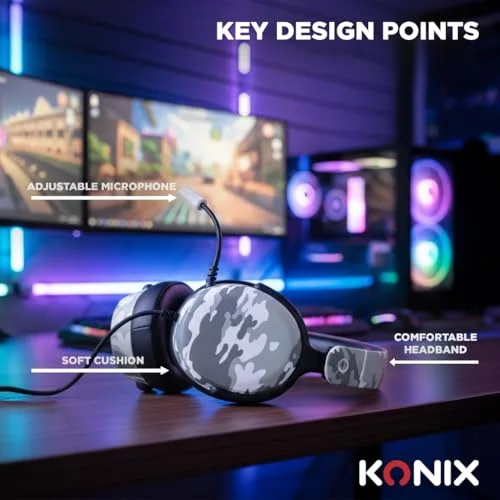 Casque gaming - Filaire - Konix - PS5 Switch 2 et Xbox Series XS - Nexus - Haut-parleurs 40 mm - Microphone - 15 m - vue 7