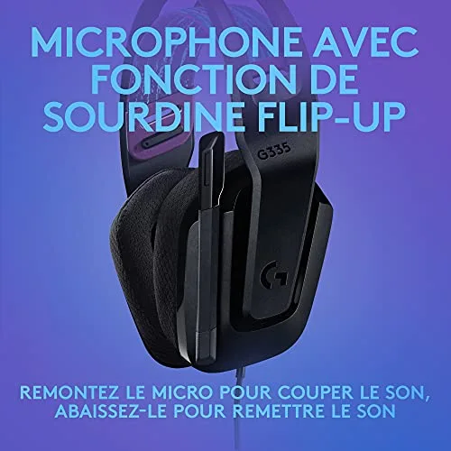 Casque Gaming Filaire Logitech G335 Noir - vue 6