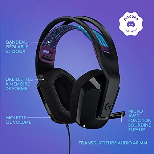 Casque Gaming Filaire Logitech G335 Noir - vue 7