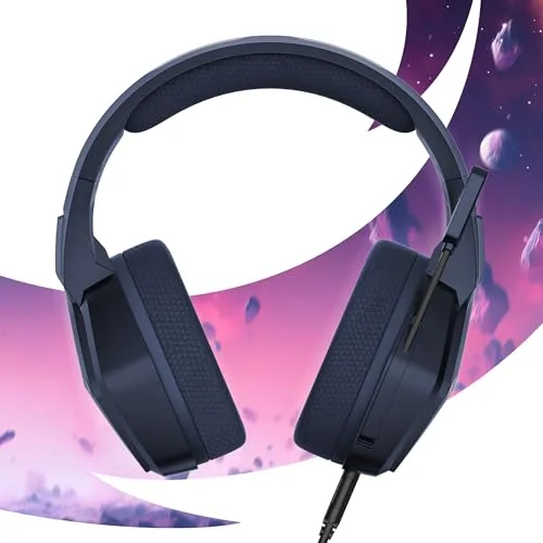 Casque gaming filaire - ONIVERSE - Nebula Abyss Blue - Haut-parleurs 50 mm - Compatible PS5/PS4/Switch/Xbox/PC - Micro - vue 2