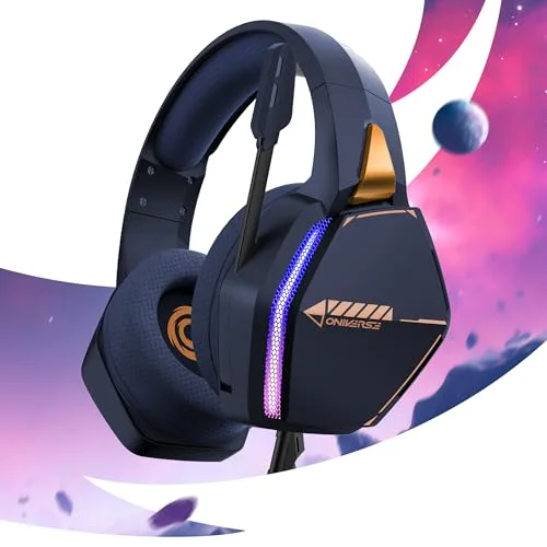 Casque gaming filaire - ONIVERSE - Nebula Abyss Blue - Haut-parleurs 50 mm - Compatible PS5/PS4/Switch/Xbox/PC - Micro - vue 4