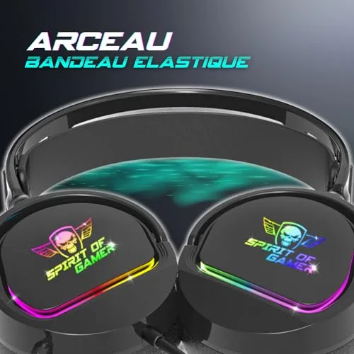 Casque gaming filaire Spirit Of Gamer Pro H6 Noir - vue 6
