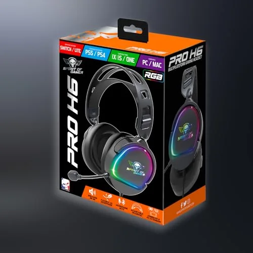 Casque gaming filaire Spirit Of Gamer Pro H6 Noir - vue 9