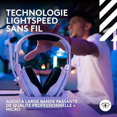 Casque Gaming Logitech G Astro A50 X Lightspeed Blanc - vue 4