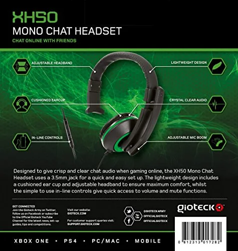 Casque Gaming Mono XH50 Vert pour PS4 Xbox One et PC-MAC - vue 7
