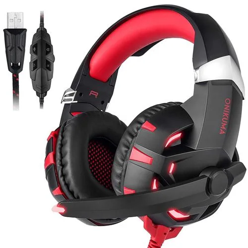 Casque Gaming Onikuma K2 Rouge 3.5mm
