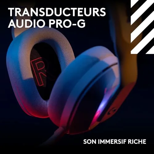 Casque gaming sans fil Logitech G Astro A20 X Blanc - vue 8