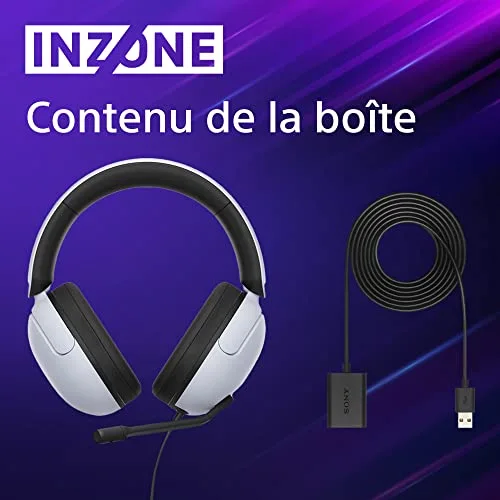 Casque Gaming Sony INZONE H3 7.1 PC/PS5 Blanc - vue 7