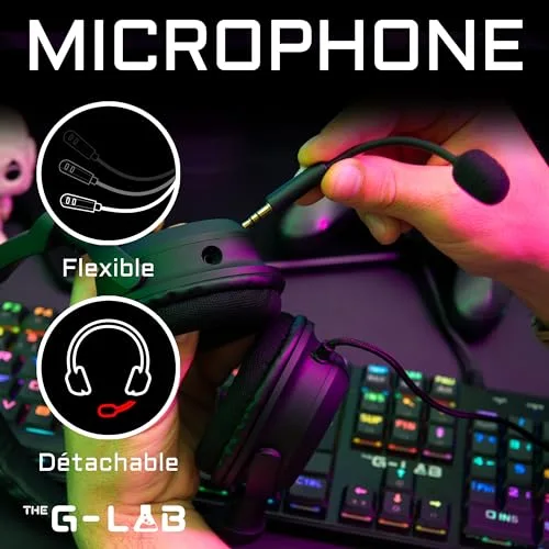 Casque Gaming THE G-LAB KORP-CARBON Noir - vue 2