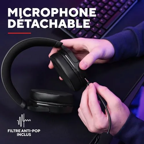Casque Gaming - Trust Gaming - GXT 1492 Ravox - Jack 35 mm - PS5 PS4 Switch PC Xbox Mobile - Microphone Amovible - vue 6