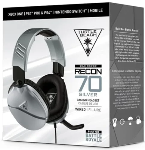 Casque Gaming Turtle Beach Recon 70 Gris - Filaire - PS4 Xbox One Nintendo Switch - vue 2