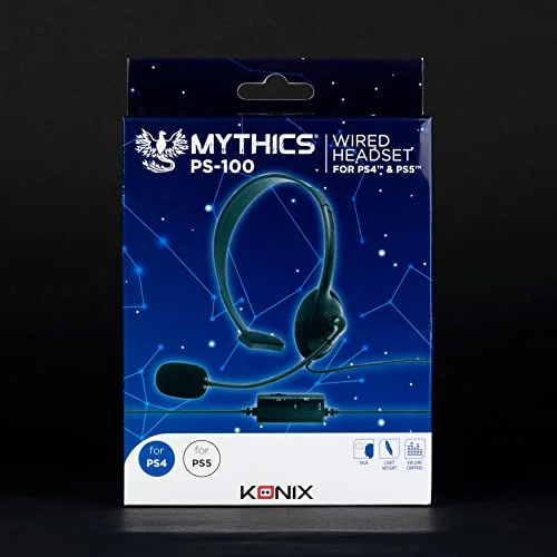 Casque Konix Micro Monaural jack 3.5mm PS-100 pour PS4 - Contrôle volume par fil Filaire Perche télescopique - vue 4