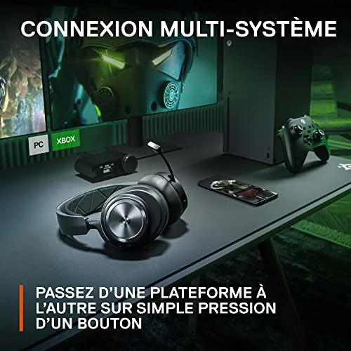 Casque-micro Audio gaming sans fil - STEELSERIES - Arctis Nova Pro X - Réduction active de bruit - Pour Xbox - Noir - vue 9