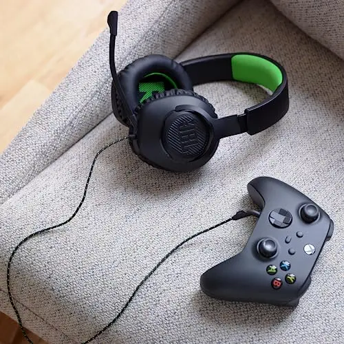 Casque-Micro Gaming - JBL - Quantum 100 Xbox - Filaire - Multiplateforme - Noir / Vert - vue 7
