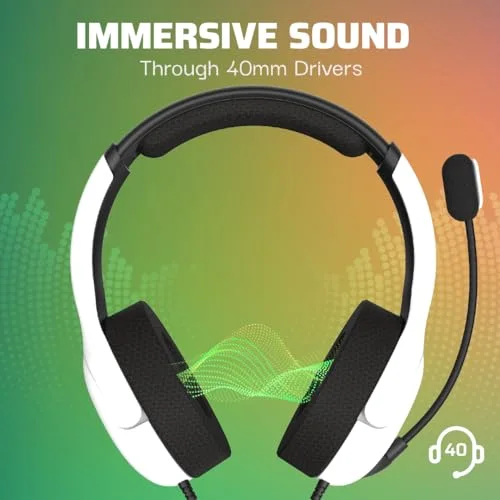 Casque-Micro PDP LVL40 Xbox One Blanc - Conception légère et bandeau confortable - vue 2