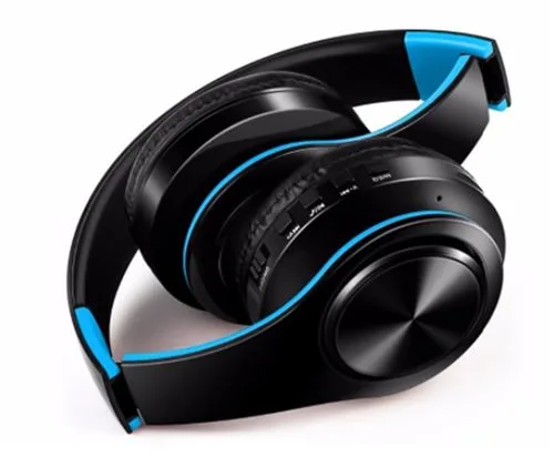 Casque Sans Fil Pliable PS4 PS5 Bluetooth Bleu