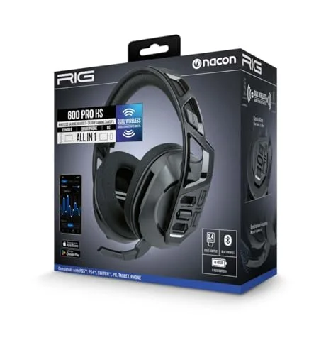 Nacon RIG 600 PRO HS Casque Gaming Sans Fil Dual Wireless PS5/PS4