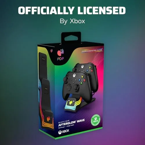 Chargeur double PDP Afterglow Wave Noir Xbox Series X S RGB - vue 6