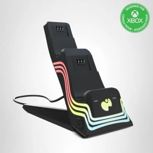 Chargeur double PDP Afterglow Wave Noir Xbox Series X S RGB - vue 9