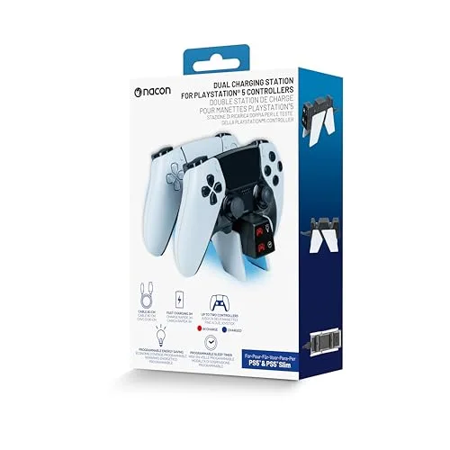 Chargeur Dual Nacon V4 PS5 Noir Blanc - vue 2
