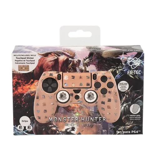 Coque + Grips pour Manette - FR-TEC - Monster Hunter - Multicolore - PS4 - Licence Officielle - vue 3