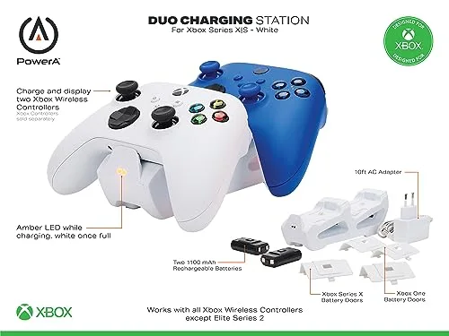 Dock - socle - station de charge pour manette Powera Double Support de Charge pour Xbox Series X - S - Blanc (UE) - vue 2