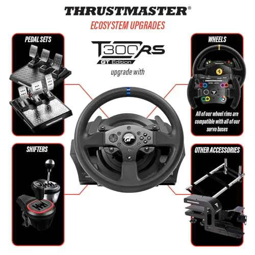 Ensemble volant et pédales - ThrustMaster - T300 RS GT Edition - Filaire - PC PS3 PS4 - Noir - vue 5