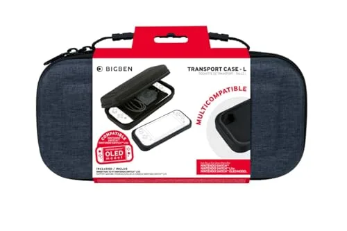 Nacon Étui de Transport Rigide avec Stand pour Nintendo Switch Gris