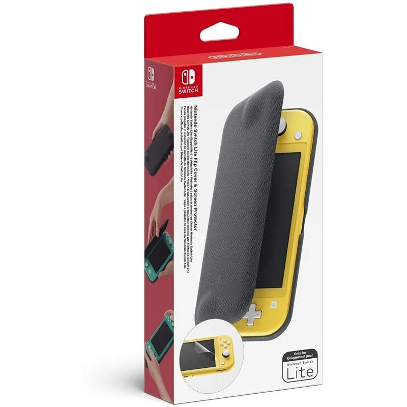 Étui pliant Nintendo avec protecteur d'écran Switch Lite Gris