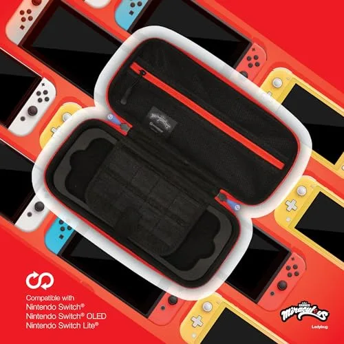 Étui rigide - HYPERKIN - 303444 - Miraculous Ladybug - Compatible Switch/OLED/Lite - Rouge - vue 6