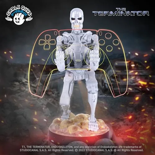 Figurine support manette - Terminator - T-800 - Noir - Multi-plateforme - Adulte - vue 3
