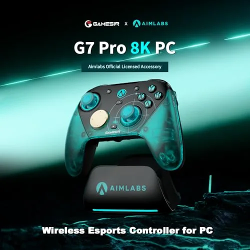 G7 Pro 8K Manette de jeu Bluetooth et Filaire PC Hall Effect Ultra Réactive Gamesir Noir / Bleu - vue 8