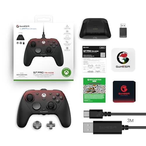 G7 Pro Manette de Jeu Tri-mode Xbox PC Mobile 1000 Hz Sticks TMR Hall Effect Gamesir Noir / Rouge - vue 2